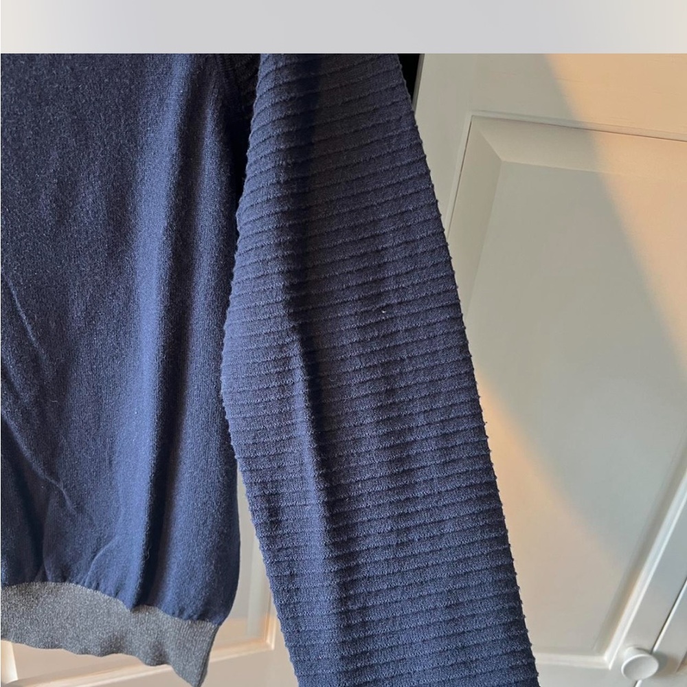 Michael Kors Blue and Gray Crewneck Sweater